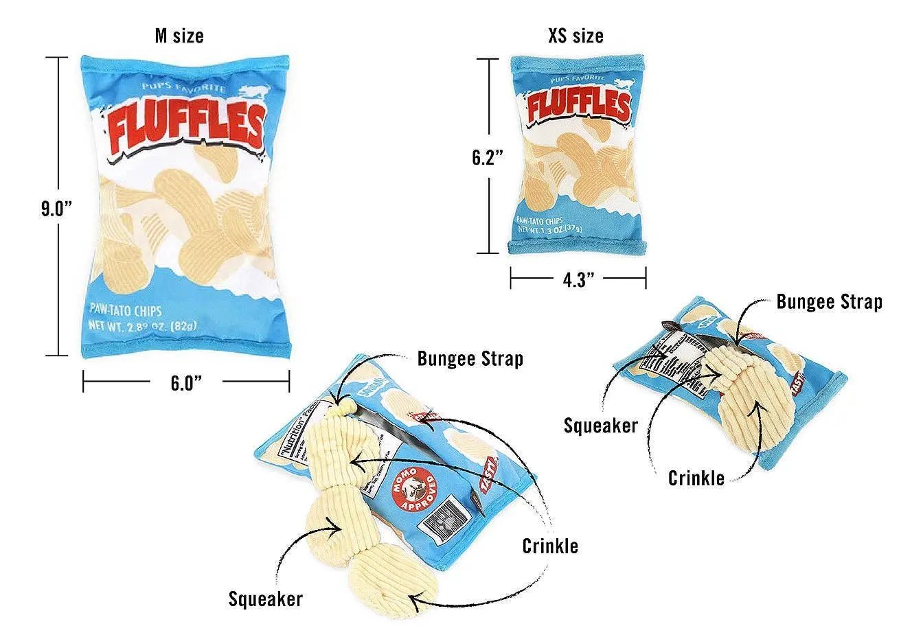 P.L.A.Y Fluffles Chips pivelegetøj - Dapple