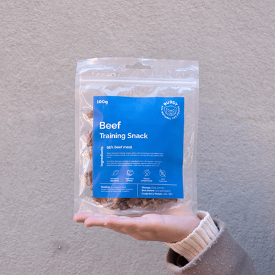 Buddy Træningsgodbidder - Okse 100g - Dapple