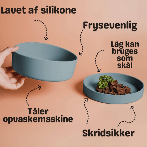 Ne&no® Silikone Foderskål med Låg - Dapple
