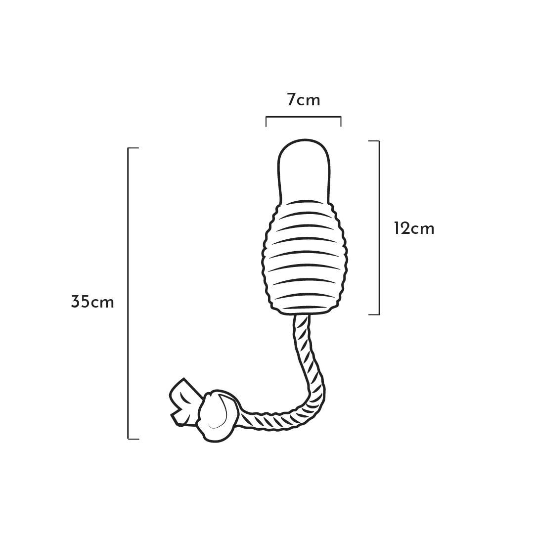 Retorn - Rub Bouncy tyggelegetøj med reb - Dapple